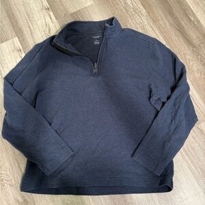 Van Heusen Men's Dark Blue Zip-Up Sweater